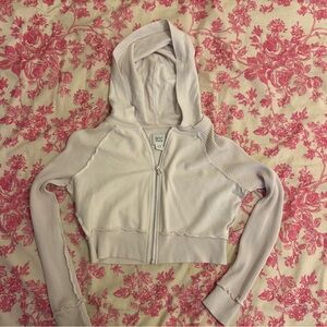 BDG Light Gray Cropped Hoodie